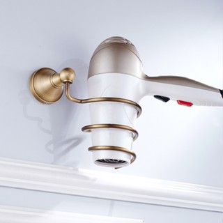 Giá đỡ máy sấy tóc, kệ treo máy sấy chất liệu đồng thau uốn cong tiện lợi