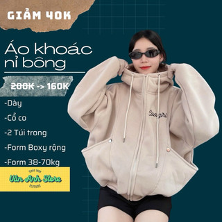 Áo Khoác Nỉ Bông Form Boxy Thêu Coolgirl Form Dài Rộng 4 Túi Form 40-70kg Mặc Đẹp Top Jacket Women 