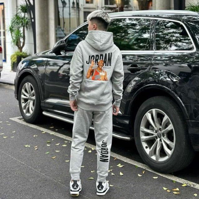 Bộ nỉ bông ni ke jordan thể thao nam - bộ thể thao cao cấp