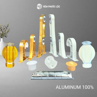 Phụ Kiện Rèm - Giá Đỡ Thanh Treo Rèm, Đầu Chụp, Cút Nối - Pát Đỡ Thanh Treo Rèm Hợp Kim Nhôm Cao Cấp