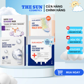  Mặt Nạ Dưỡng Trắng Cấp Ẩm & Chống Lão Hóa Sur.Medic+ Mẫu Mới full hộp 10 Miếng 