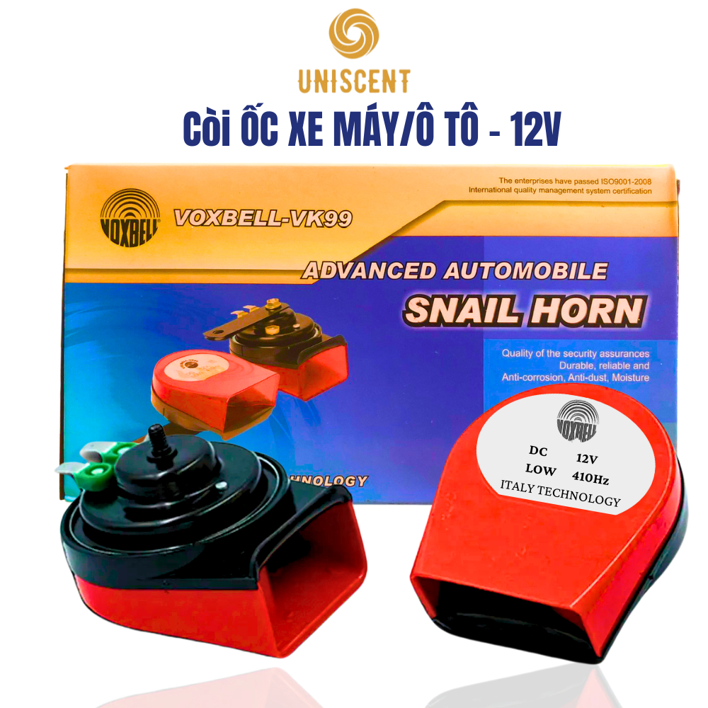 Còi Sên/ Còi Sên Ô Tô/Còi Xe Máy/Kèn Xe Máy/ Còi Xe Điện/Còi Xe Đạp Điện-VOXBELL- 12V 110dB