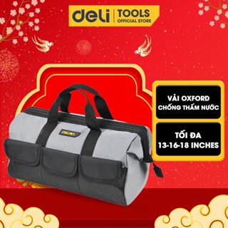 Túi Đựng Đồ Nghề Dụng Cụ Sửa Chữa Deli Tools Chất Liệu Vải Oxford Chống Thấm Nước Thiết Kế Nhiều Ngăn Tiện Dụng DL430018