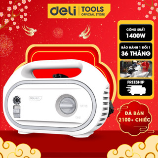 Máy Rửa Xe Mini Động Cơ Lõi Đồng Deli Cao Áp Chính Hãng 1 đổi 1 Bảo Hành 36 Tháng Rửa Xe Tưới Cây Vệ Sinh Nhà Cửa