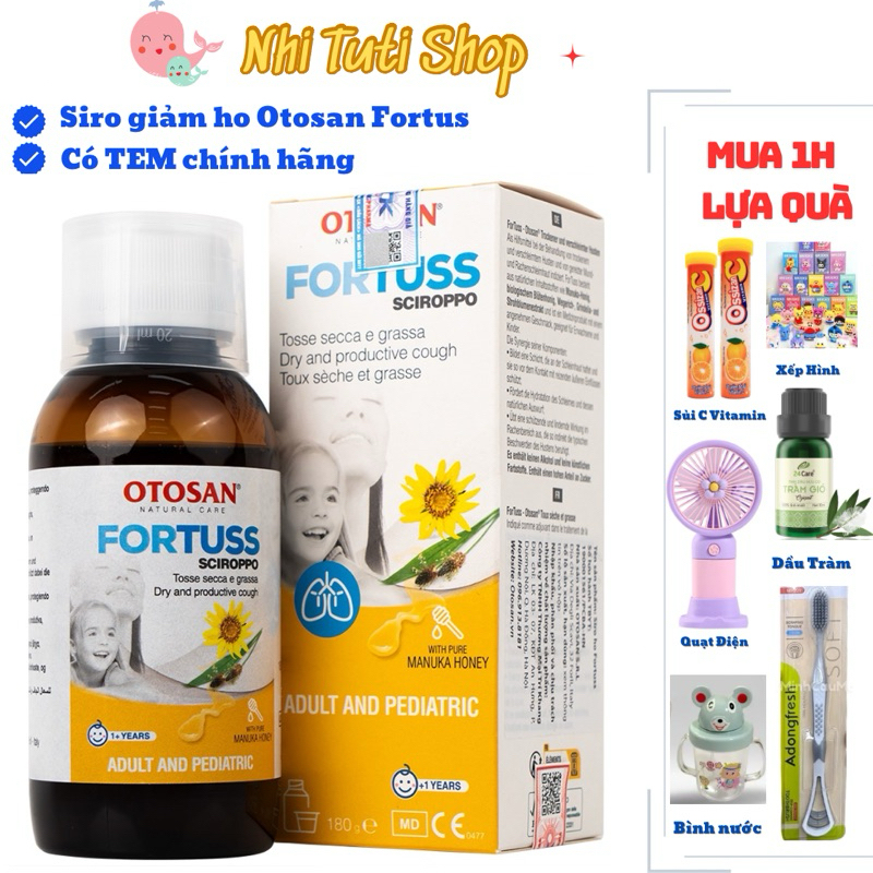 Siro Ho Thảo Dược Fortuss Otosan - Hỗ trợ Bổ Phế , Làm Dịu Con Ho, Bảo Vệ Niêm Mạc
