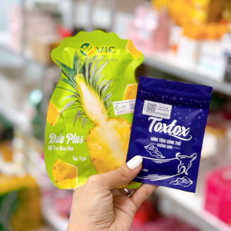 Kẹo dứa giảm cân plus 7 vị kèm detox toxtox