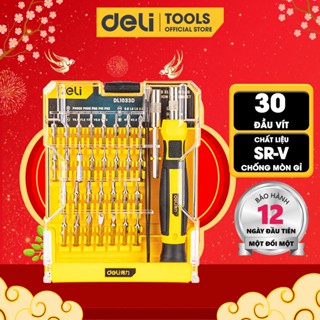 Bộ Tua Vít Sửa Chữa Đa Chức Năng Deli 30 Đầu Vít Cao Cấp - Chất Liệu Siêu Bền, Thiết Kế Gọn Nhẹ Tinh Tế - DL1033D