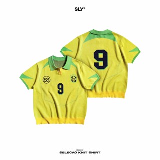 SLY Knit Shirt Football Selecao | Dệt Kim 3 lớp Thoáng mát
