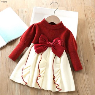Quần áo trẻ em, Váy len đỏ cao cấp bé gái mặc Noel - Tết cho bé 9-19kg