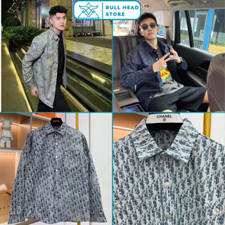 Áo Sơ Mi Nam DIOR Họa Tiết Monogram Họa Tiết Chất Liệu Dày Dặn Cao Cấp Không Nhăn, Áo Sơ Mi DIOR Cao Cấp Hotrend 2024