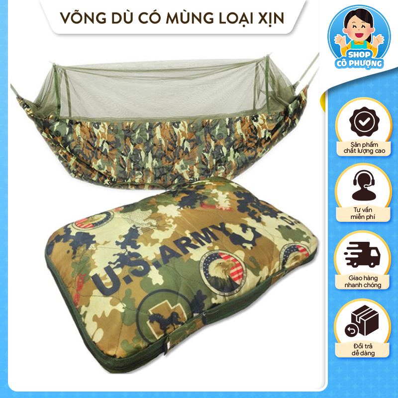 Võng Mùng Quân Đội Mỹ Xếp Gọn 3 Lớp Chống Muỗi, Côn Trùng Hàng Nhập Khẩu Cao Cấp Siêu Tiện Lợi