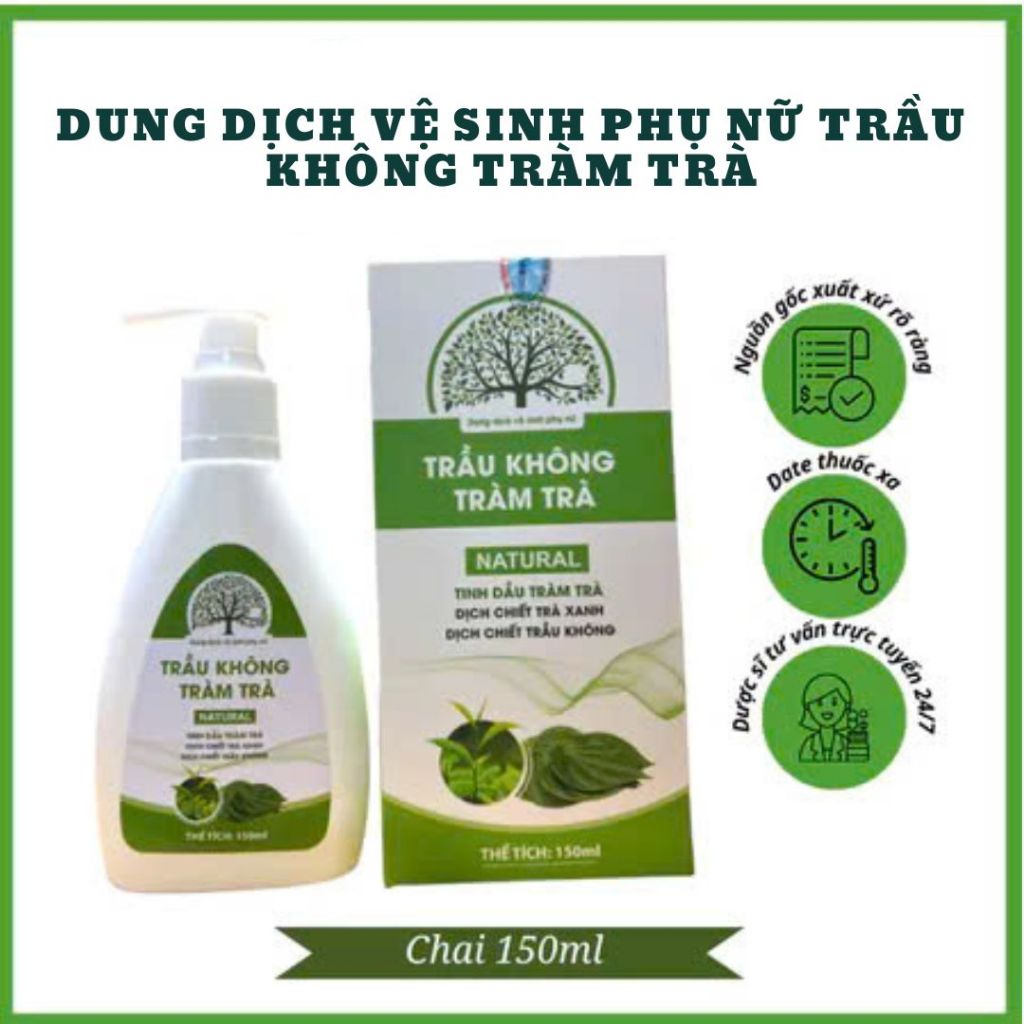 Dung dịch vệ sinh phụ nữ TRẦU KHÔNG TRÀM TRÀ (Chai 150ml)