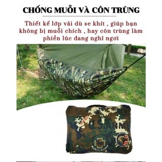 Võng Mùng Quân Đội Mỹ Xếp Gọn 3 Lớp Chống Muỗi, Côn Trùng Hàng Nhập Khẩu Cao Cấp Siêu Tiện Lợi