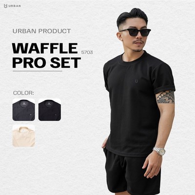Set Thể Thao Nam Urban Chất Vải Waffle Thoáng Mát, Thấm Hút Mồ Hôi, Co Giãn Thoải mái, Năng Động, Khỏe Khoắn NO. 5703