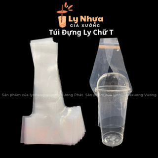 Túi Chữ T Đựng Ly Trà Sữa, Trà Trái Cây, Túi Đựng Ly Cafe Mang Đi