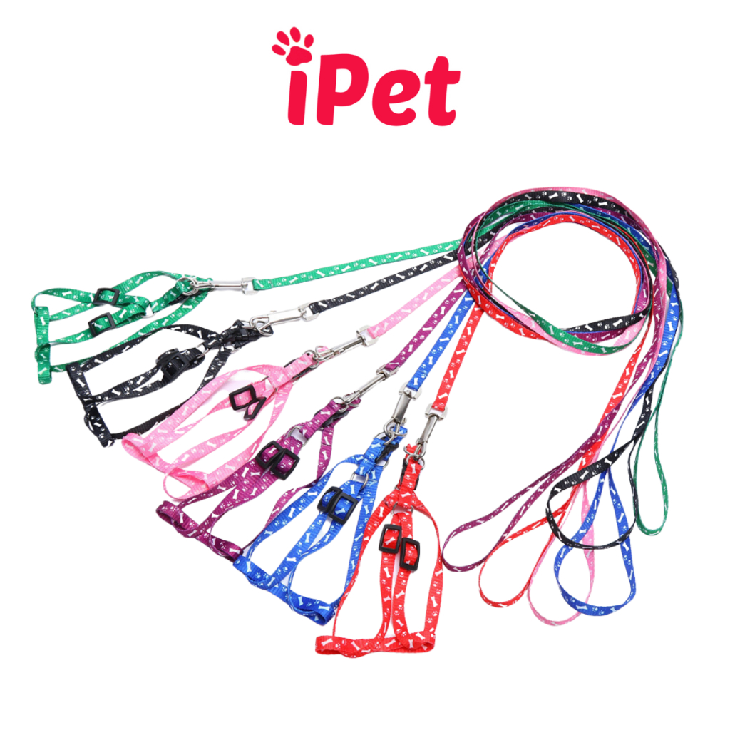 Dây Dắt Kèm Vòng Cổ Yếm Cho Chó Mèo - iPet Shop