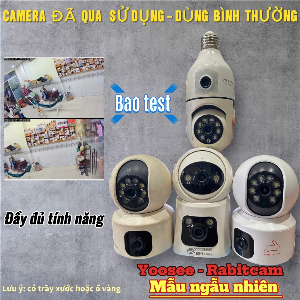 Camera 2 Mắt Đã Qua Sử Dụng-Dùng App Rabitcam-Yoosee-Đầy Đủ Tính Năng-Sử Dụng Bình Thường-bao test
