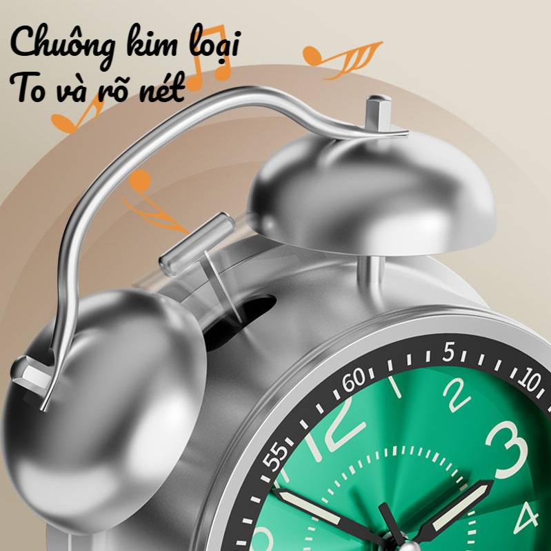Đồng Hồ Báo Thức Helios Hợp Kim [TẶNG GIÁ ĐIỆN THOẠI] - Có Dạ Quang, Bền Bỉ