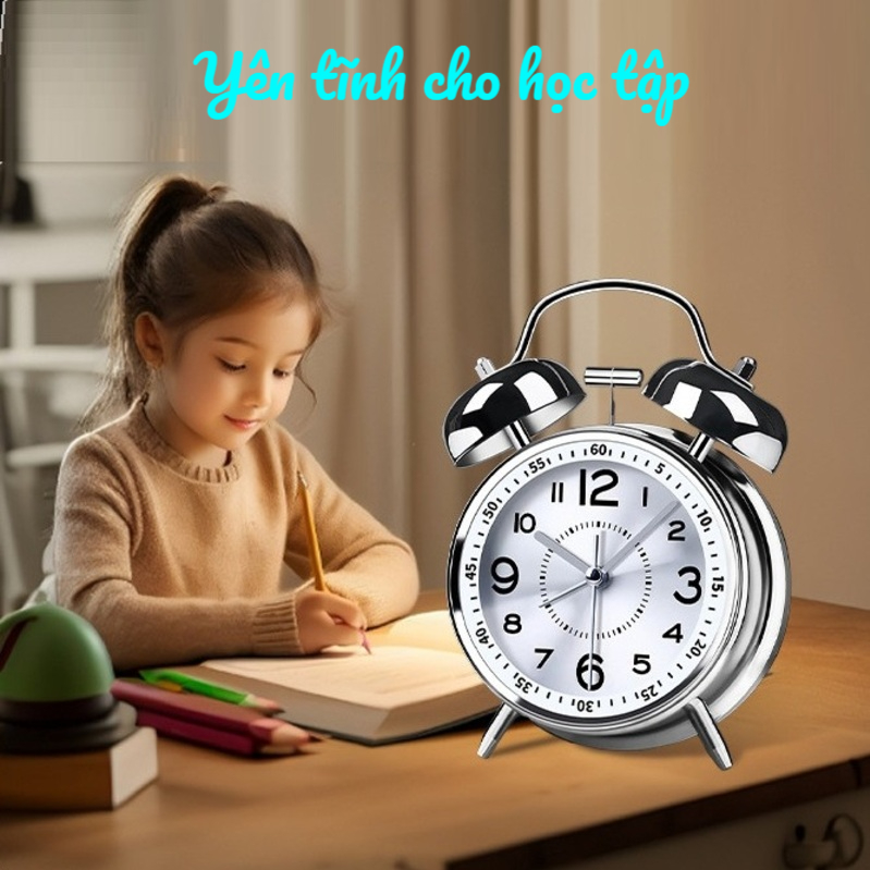 Đồng Hồ Báo Thức Helios Hợp Kim [TẶNG GIÁ ĐIỆN THOẠI] - Có Dạ Quang, Bền Bỉ