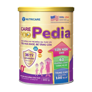 (Mẫu mơi) Sữa bột care 100 Pedia số 0/1/2 850g
