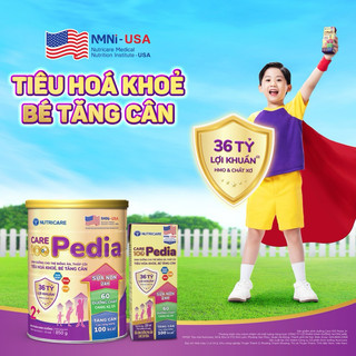 (Mẫu mơi) Sữa bột care 100 Pedia số 0/1/2 850g