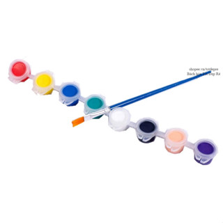 Vỉ 8 màu nước và 1 bút lông cho bé tô tượng  vẽ tranh lên giấy lên tường