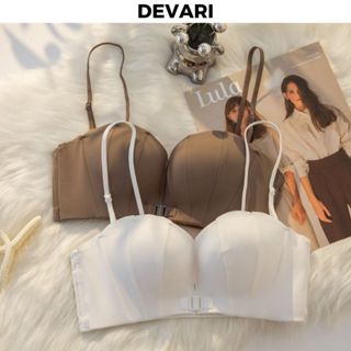 Áo ngực nữ quây ngang không dây khóa cài trước nâng ngực chất su êm ái  tạo khe quyến rũ DEVARI A681