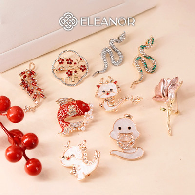 Ghim cài áo nam nữ Eleanor Accessories đính đá lấp lánh trâm cài tết phụ kiện trang sức 6808