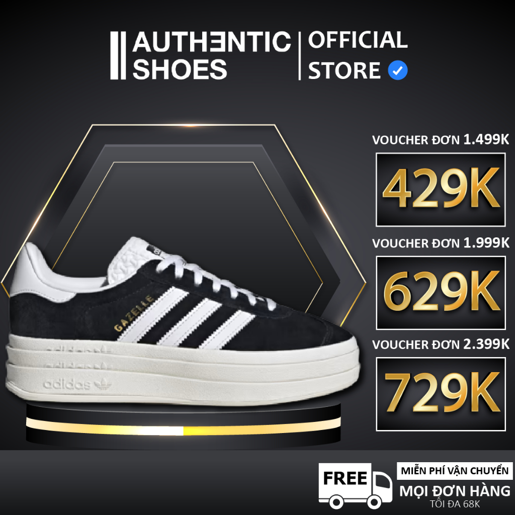 [ CHÍNH HÃNG ] Giày Adidas Gazelle Bold 'Black White' HQ6912 ♡ Authentic Shoes