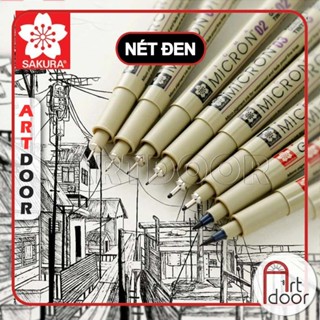 [ARTDOOR] Bút line kháng nước Đen SAKURA Micron (cây lẻ)