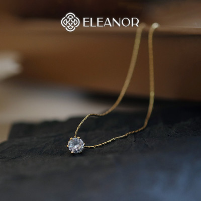 Dây chuyền nữ titan Eleanor Accessories đính đá basic phụ kiện trang sức vòng cổ 9337