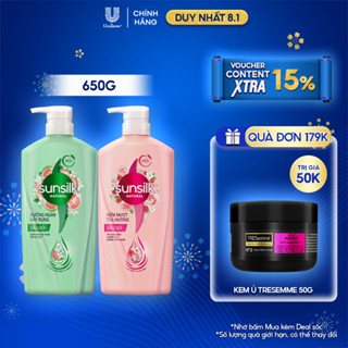 Dầu gội Sunsilk Natural Dưỡng Ngăn Gãy Rụng và Mềm Mượt Tỏa Hương 650g