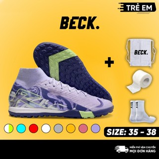 Giày Bóng Đá Trẻ Em Mercurial Superfly 10 Elite Cổ Cao, BECK, Đế Đinh TF, Bám Sân, Các Màu Sắc, Sân Cỏ Nhân Tạo