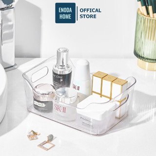 Khay Đựng Đồ ENODA HOME Trong Suốt, Khay Nhựa Đựng Mĩ Phẩm, Mặt Nạ Có Tay Cầm Q051