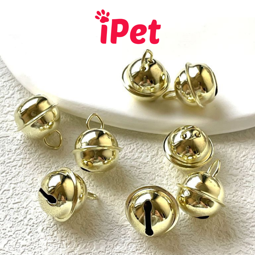 Chuông Lục Lạc Inox Mạ Vàng - Chuông Vòng Cổ Thú Cưng Chó Mèo - iPet Shop
