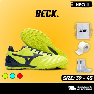 (HOT) Giày Bóng Đá Mizuno Neo KL II AS Đế Đệm, SOCCER BECK, Khâu Mũi, Đế Đinh TF, Bám Sân, Các Màu Sắc, Sân Cỏ Nhân Tạo