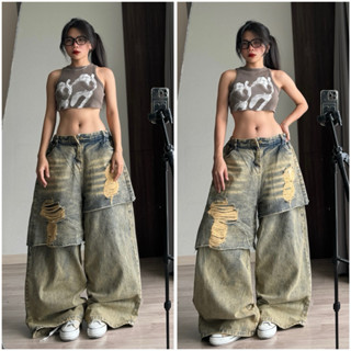 Quần Jean Ống Quần Kiểu độc lạ UNISEX, form rộng, chất lượng cao cấp loại 1 phong cách street style