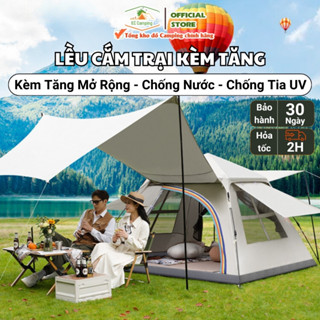 Lều cắm trại tự bung FREEAIR vải 5 lớp chống thấm nước, tia UV, lều trại camping cho 4-6 người