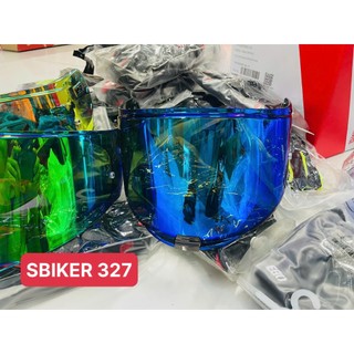 Kính Nón LS2 FF327 Gương Đỏ Reb Xanh - Phụ Kiện Mũ FF327