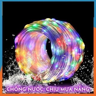 Dây đèn led hạt gạo dài 100m chớp nháy nhiều màu chống nước trang trí nhà cửa ngày lễ tết