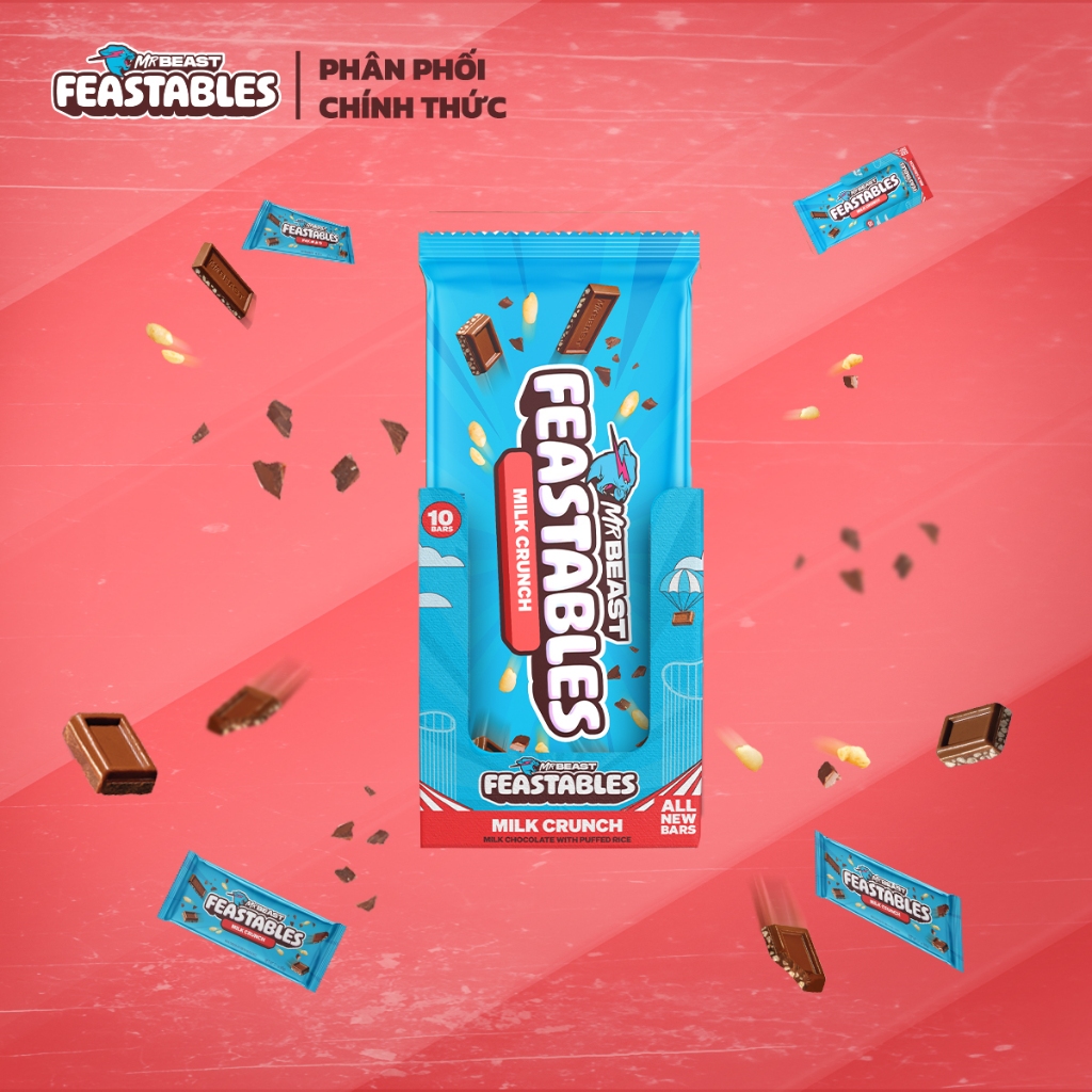 [Chính Hãng] Combo 12 Thanh Kẹo Socola Feastables MrBeast Phiên Bản Mới