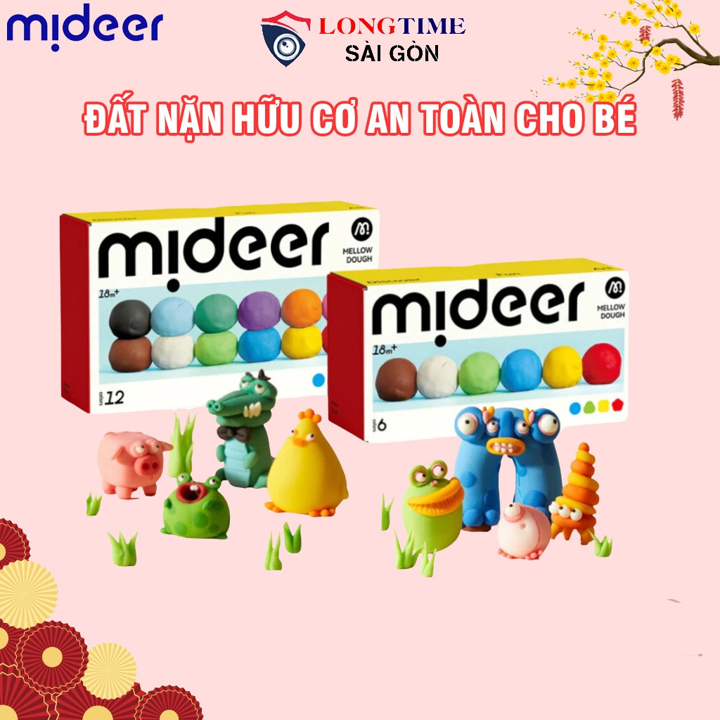 Đất Nặn Hữu Cơ An Toàn Cho Bé Mideer Mellow Dough Clay Không Dính Tay - Đất Nặn Cao Cấp Cho Bé
