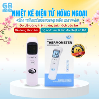 Nhiệt kế điện tử hồng ngoại cảm ứng GB-Baby đo trán đo sữa và môi trường