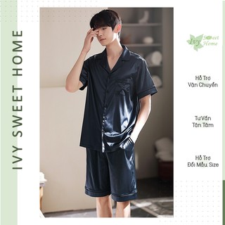 Đồ Bộ Mặc Nhà Cho Nam Giới vải lụa xước mát mẻ IVY306