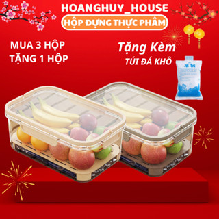 Hộp đựng thực phẩm, có lớp ngăn nước và ướp đá, hộp đựng đồ đi dã ngoại, hộp bảo quản thực phẩm mang đi tiện lợi