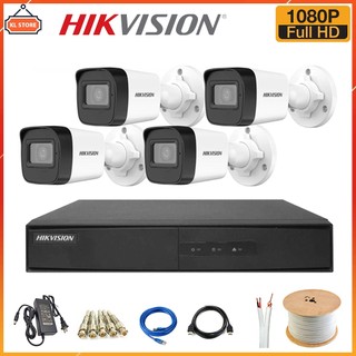  Trọn Bộ Camera 4 Mắt Hikvision 2.0MP Full HD Chính Hãng 