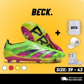 Giày Bóng Đá Predator 2024 Predstrike Elite Laceless Không Dây SOCCER BECK, Đế Đinh FG, Bám Sân, Các Phối Màu Sắc,