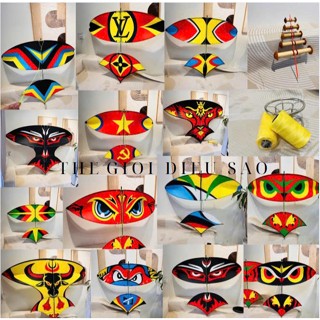 Diều Sáo Lắp Ghép Pull Cacbon .Diều Sáo Cac loai1m7 - 2m5 Vải In Nhiệt Cực Nét Có Sẵn Dây Lèo