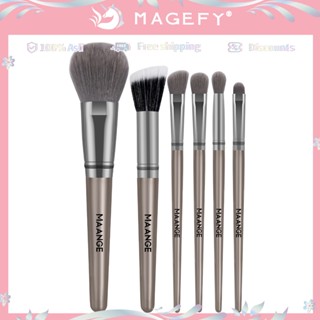 Bộ 6 Cây Cọ Trang Điểm Chất Lượng Cao MAANGE Cọ Nền Cọ Bột 4 Cọ Mắt Đa Năng Cọ Môi 52161