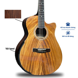 Đàn Guitar Acoustic Mã ST-X4 Có Vát Bavel Top Thông Nguyên Tấm Back Side Landspace Chính Hãng ST.Real Guitar Sài Thành